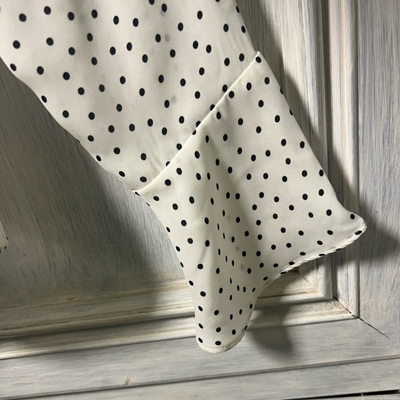 Anthropologie Maison d’Amelie Polka Dot Ruffle Blouse Twee Coquette Delicate - Picture 3 of 7